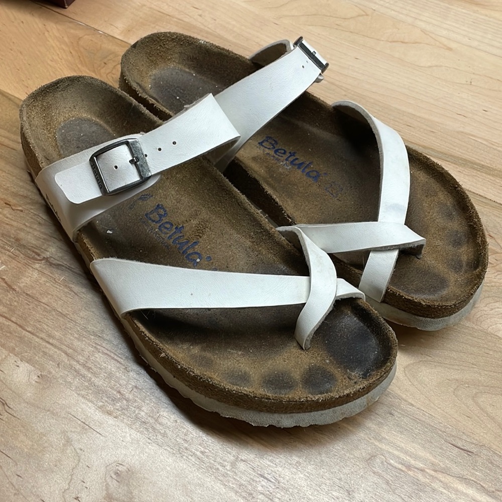 Betula Birkenstock Mayari White Leather Sandal
